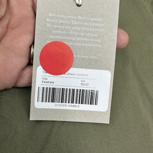 Everlane Uniform Mens NWT Kalamata The Performance Chino Fit Career Pant W32/L32 - Picture 6 of 12